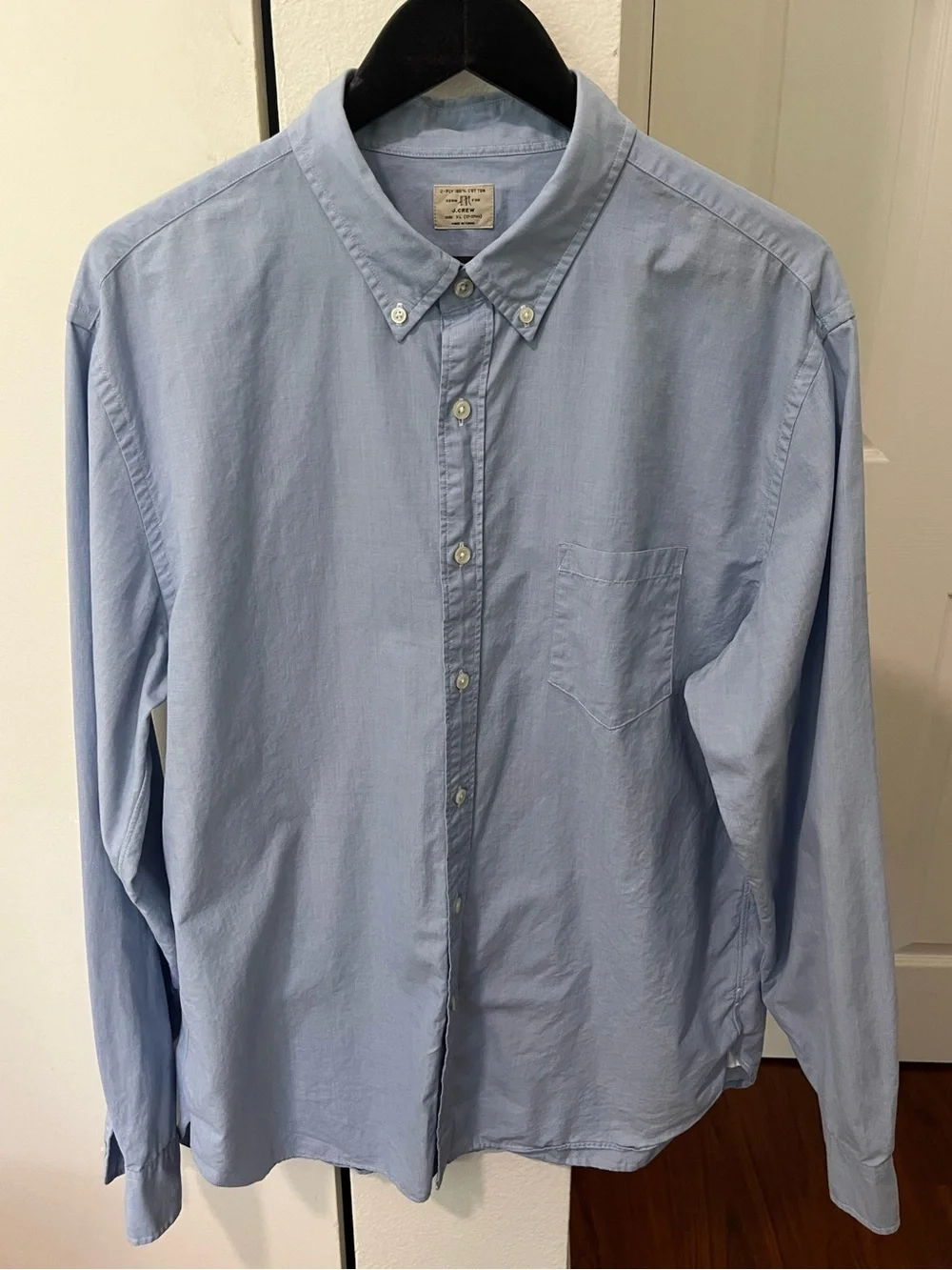 J. Crew Light Blue Button-Down Shirt with Chest Pocket
